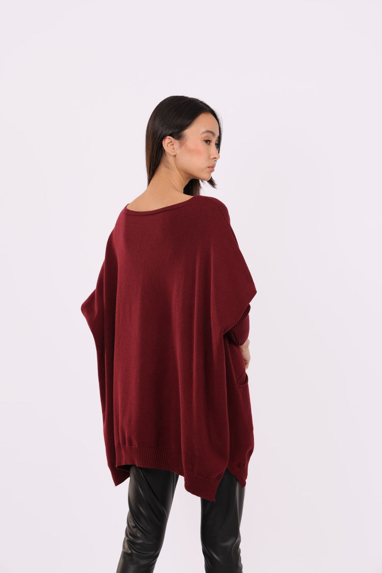 ASYMMETRICAL RELAXED KNIT WITH SIDE POCKET