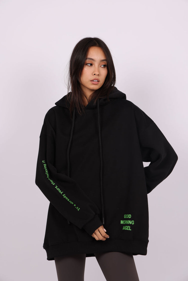 OVERSIZED HOODIE – “GOOD MORNING ANGEL”