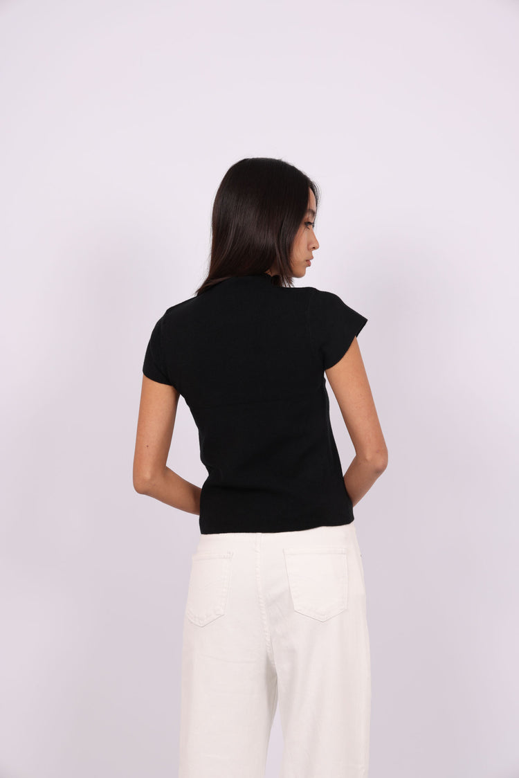 MOCK NECK KNIT TOP
