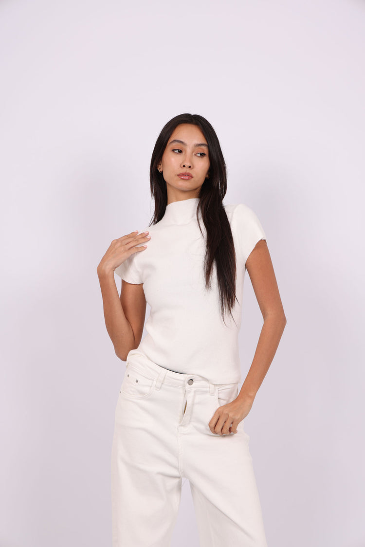 MOCK NECK KNIT TOP