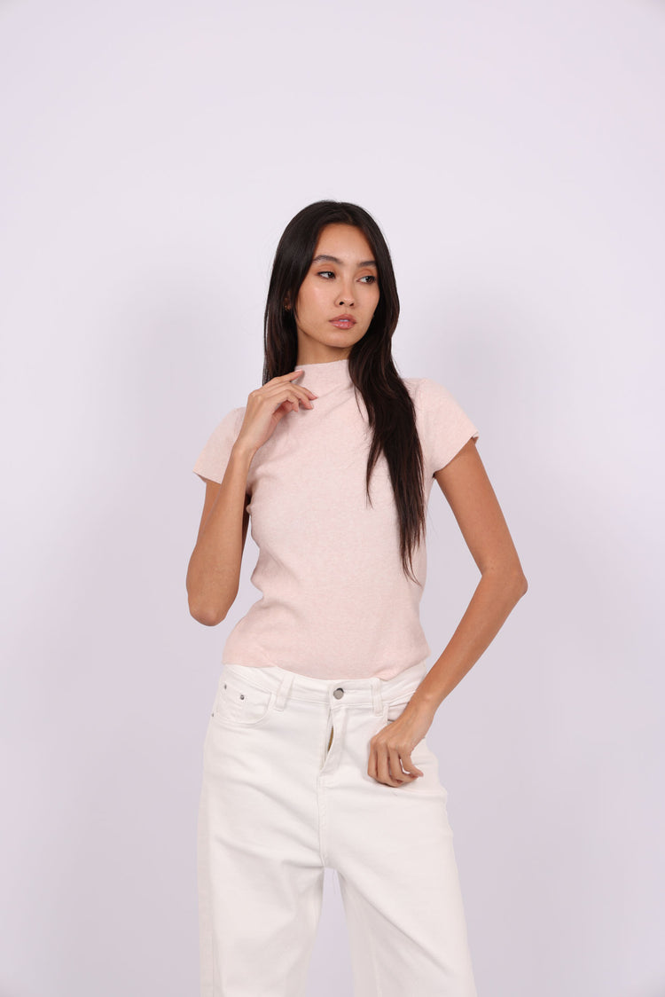 MOCK NECK KNIT TOP