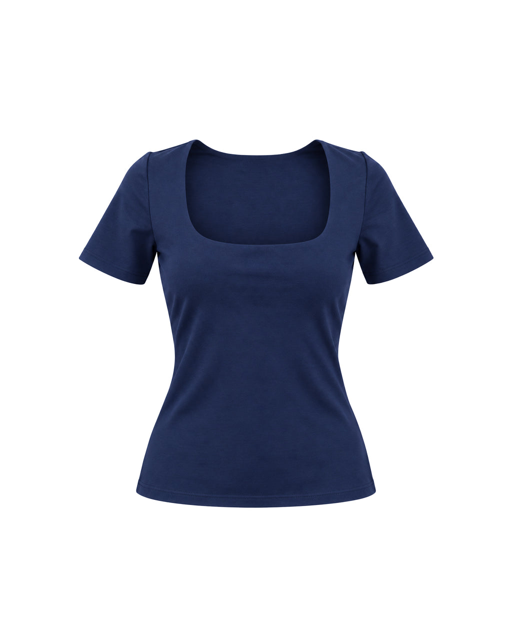 SQUARE-NECK SHORT-SLEEVE TOP