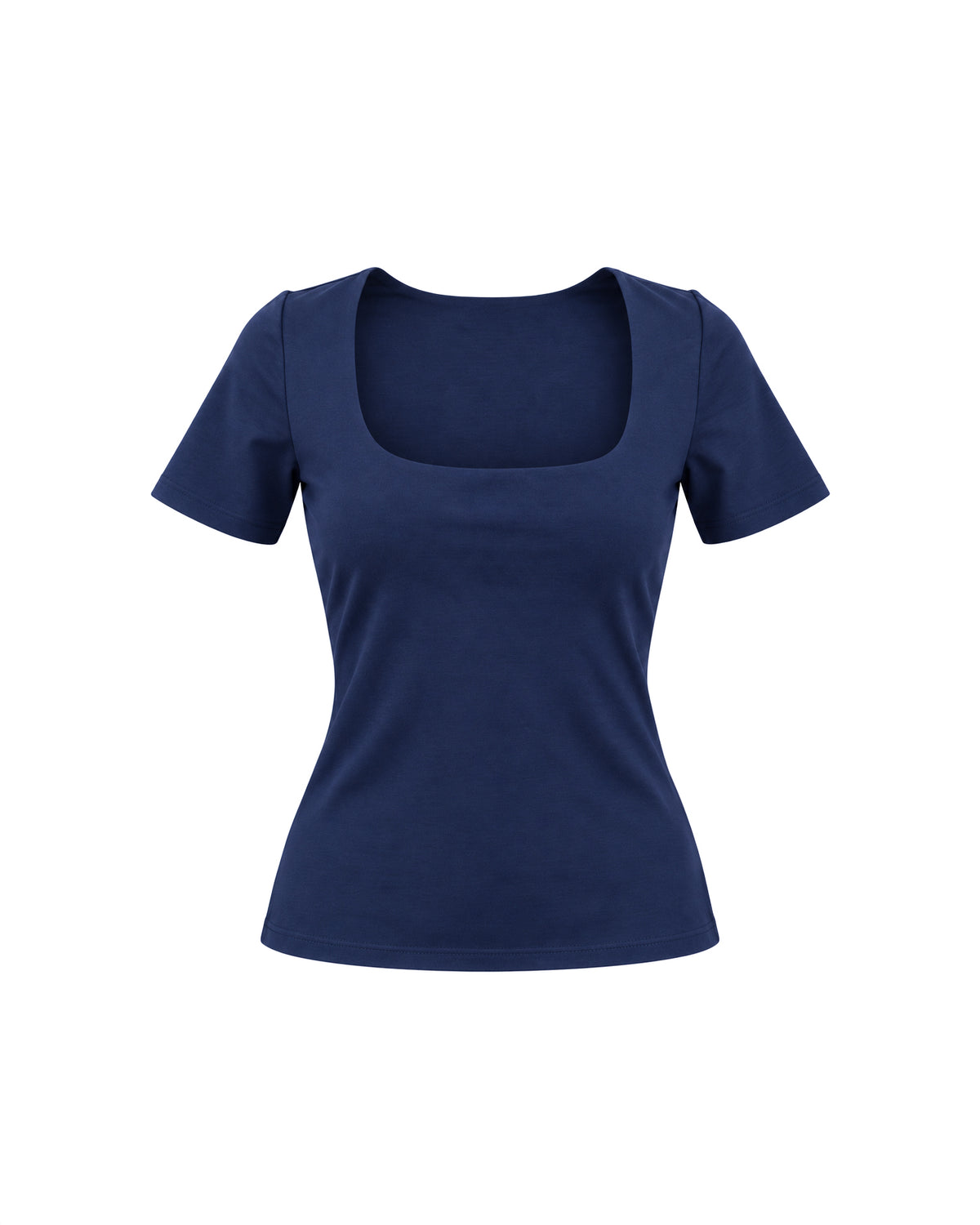 SQUARE-NECK SHORT-SLEEVE TOP