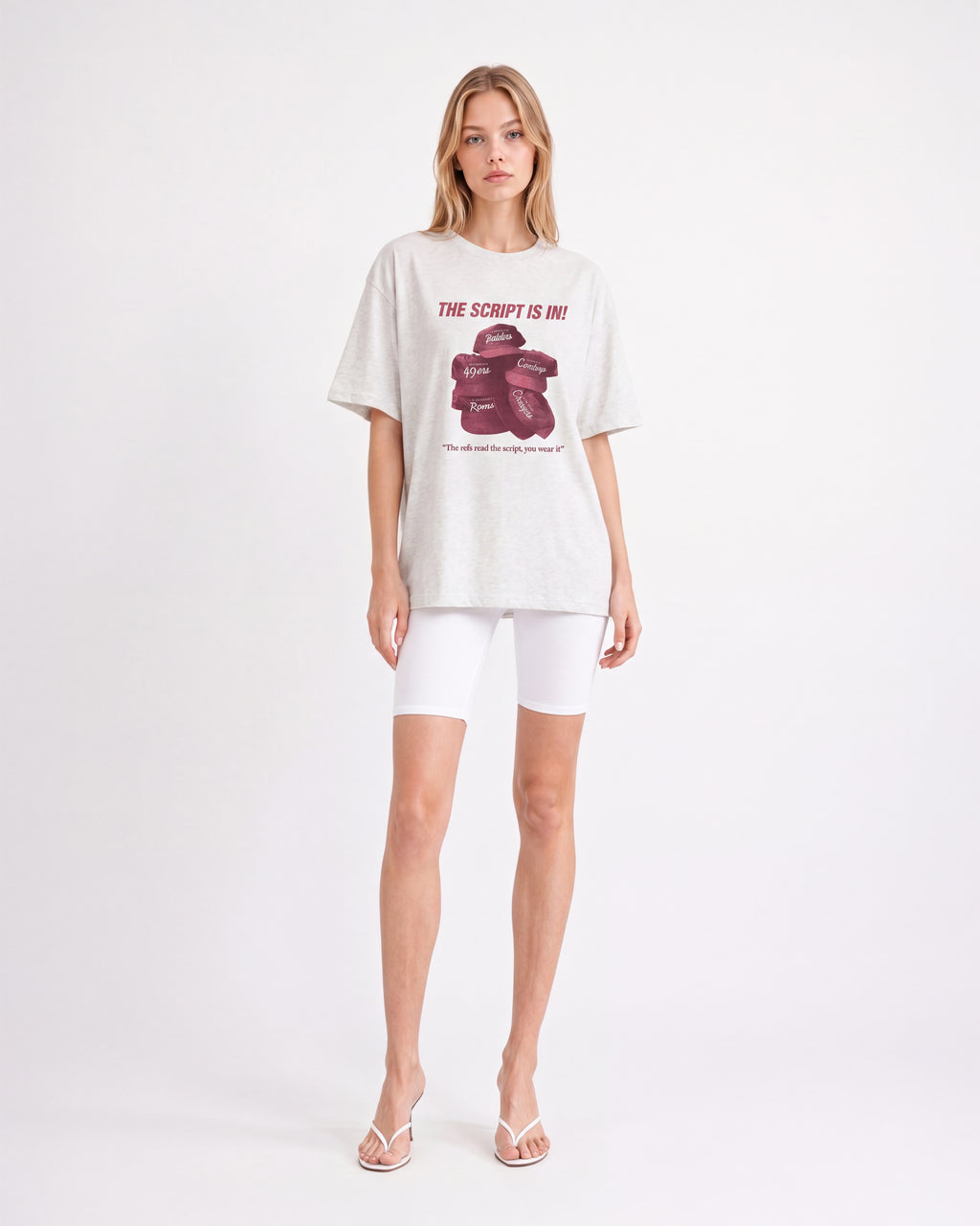 THE SCRIPT IS IN! OVERSIZED GRAPHIC T-SHIRT