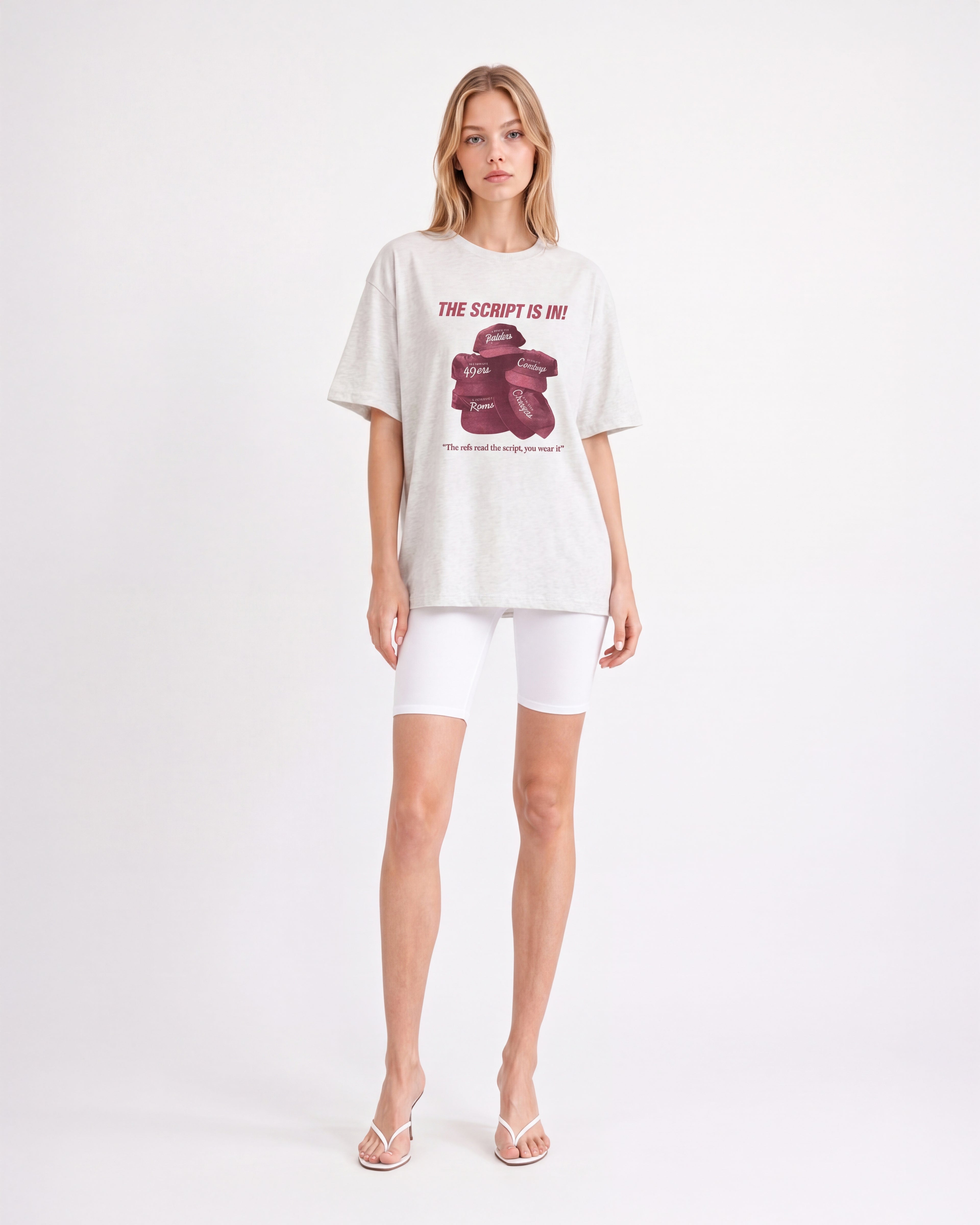 THE SCRIPT IS IN! OVERSIZED GRAPHIC T-SHIRT