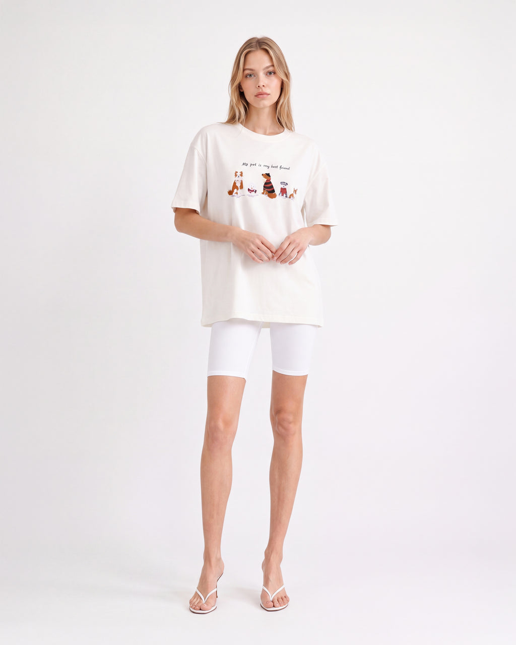 MY PET IS MY BEST FRIEND OVERSIZED GRAPHIC T-SHIRT