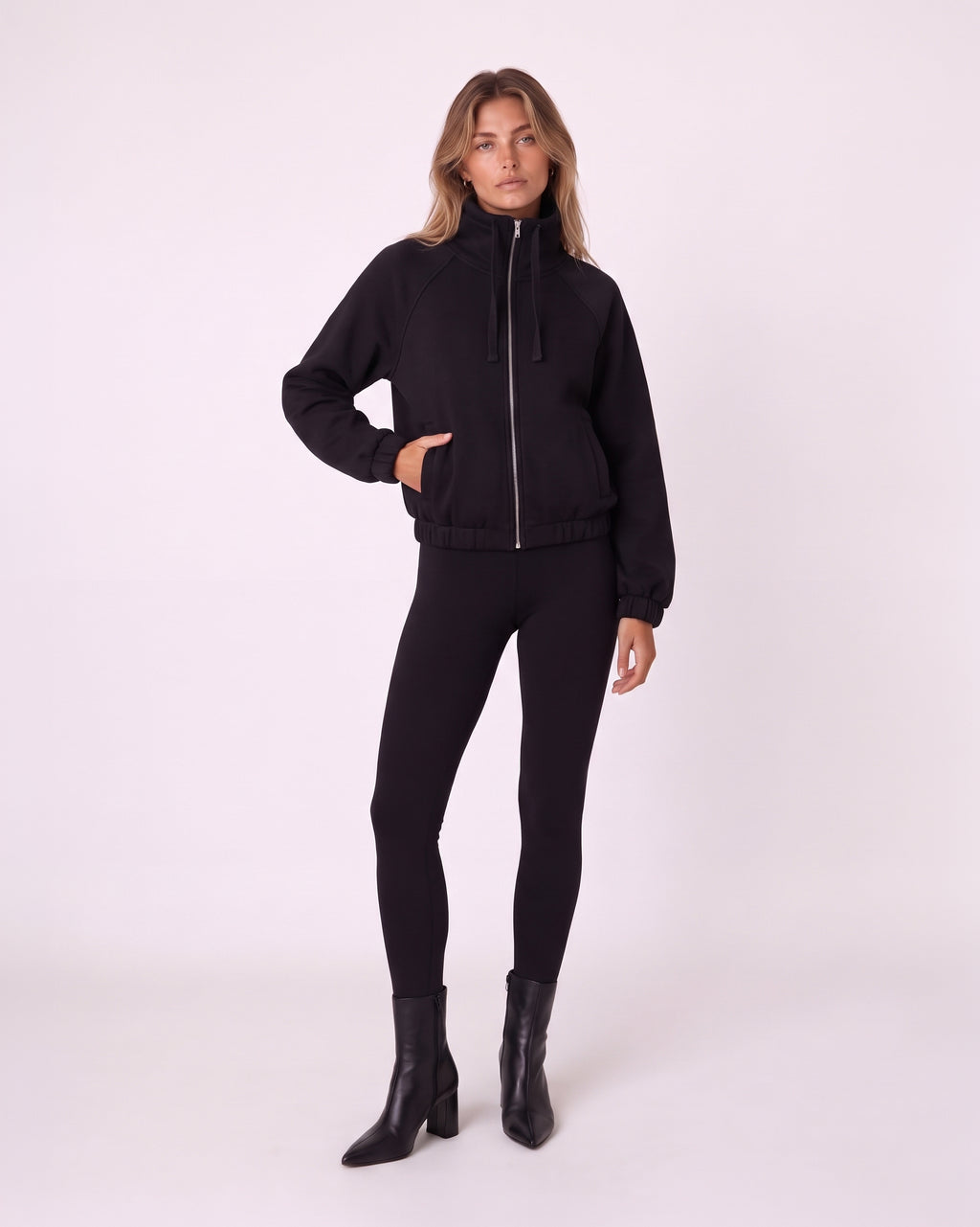 HIGH-NECK ZIP-UP JACKET