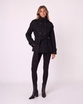DOUBLE-BREASTED BELTED WOOL COAT