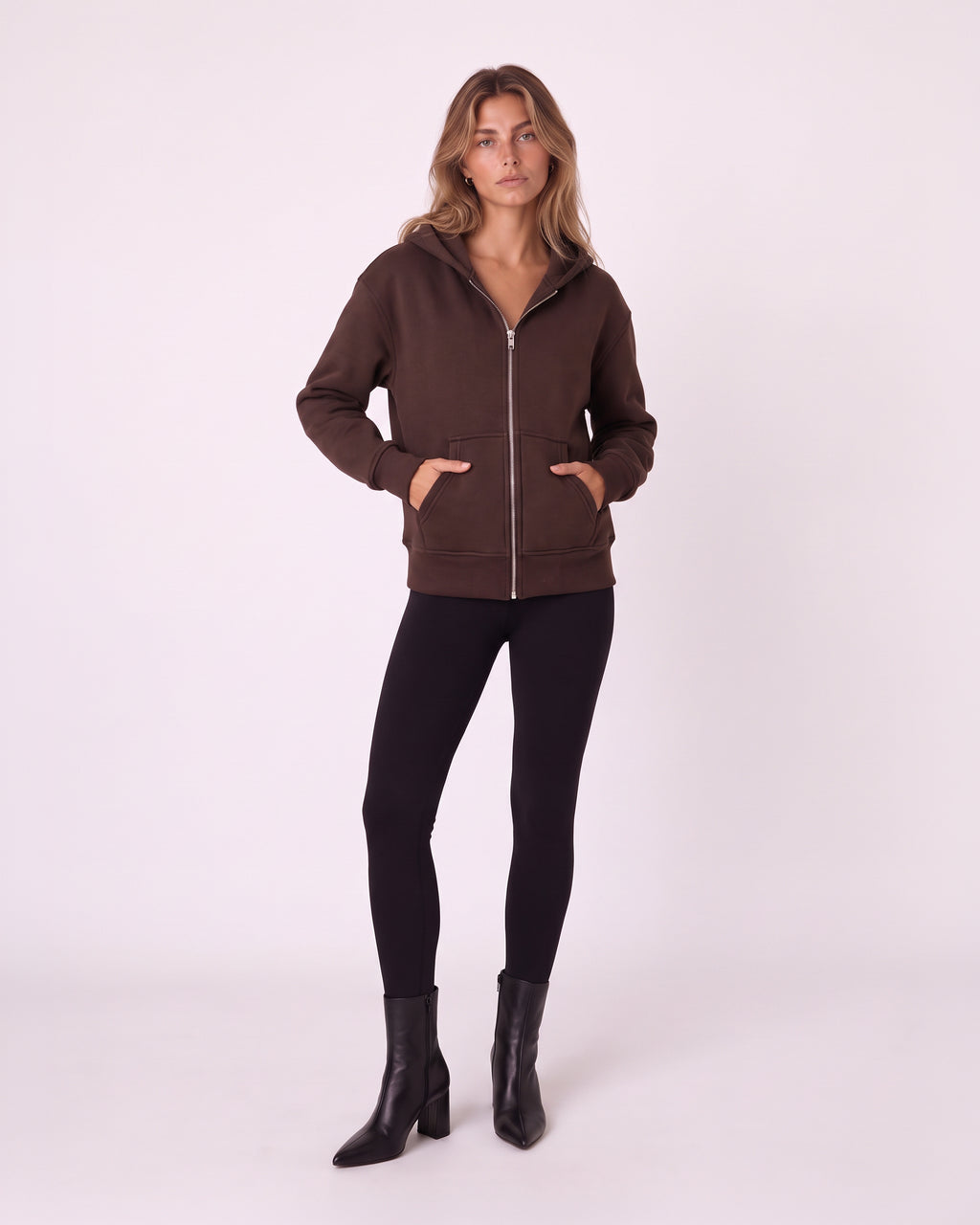 OVERSIZED ZIP-UP HOODIE