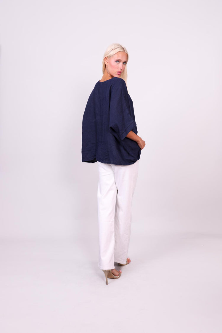 SAHARA BREEZE LINEN BLOUSE