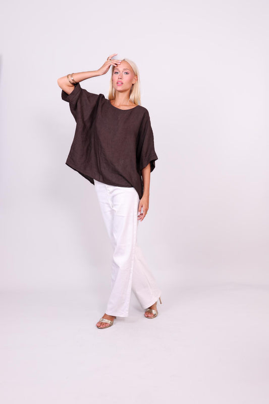 SAHARA BREEZE LINEN BLOUSE