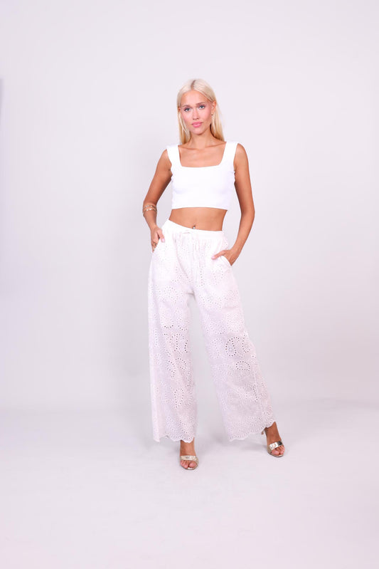 SUNSET GARDEN BRODERIE PANTS