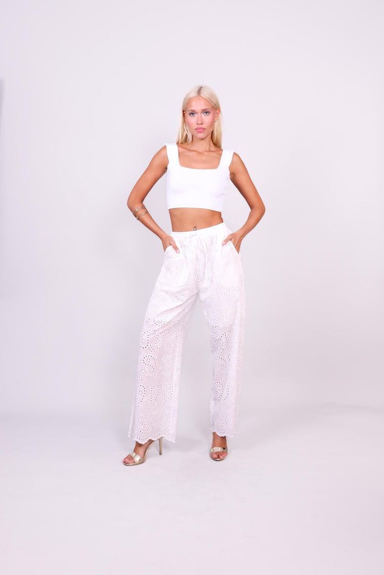 SUNSET GARDEN BRODERIE PANTS