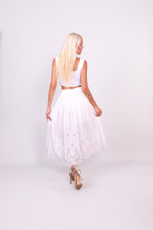 SUMMER BLOOM BRODERIE SKIRT