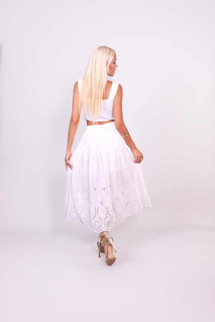 SUMMER BLOOM BRODERIE SKIRT