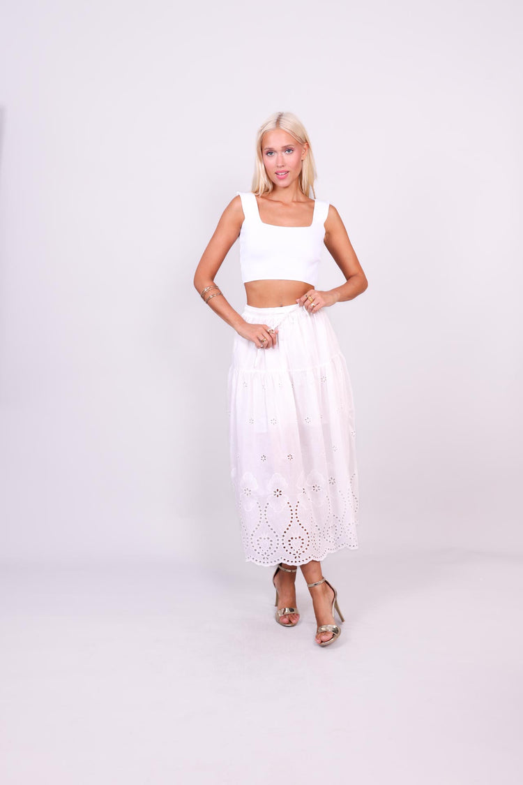 SUMMER BLOOM BRODERIE SKIRT