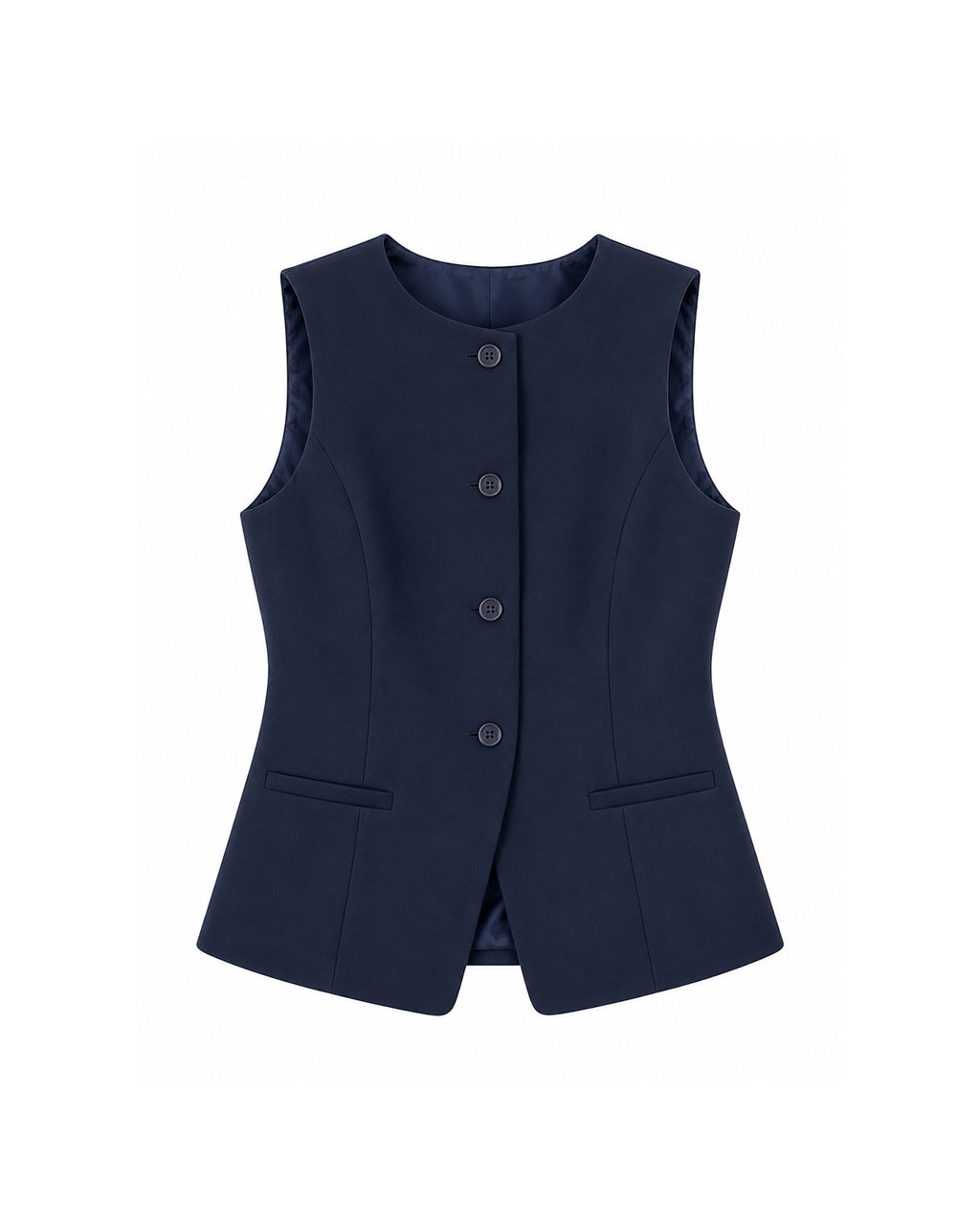ROUND-NECK BUTTONED VEST