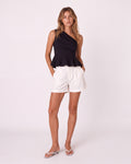 ONE-SHOULDER PEPLUM TOP