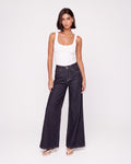 HIGH RISE DARK WASH WIDE LEG JEANS