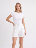 LINEN PLEATED SHORTS