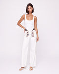 STRAIGHT LEG PANTS WITH SCARF BELT