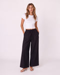 WIDE-LEG LINEN PANTS