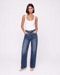 DARK BLUE WIDE LEG JEANS