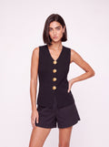 GOLD BUTTON KNIT VEST