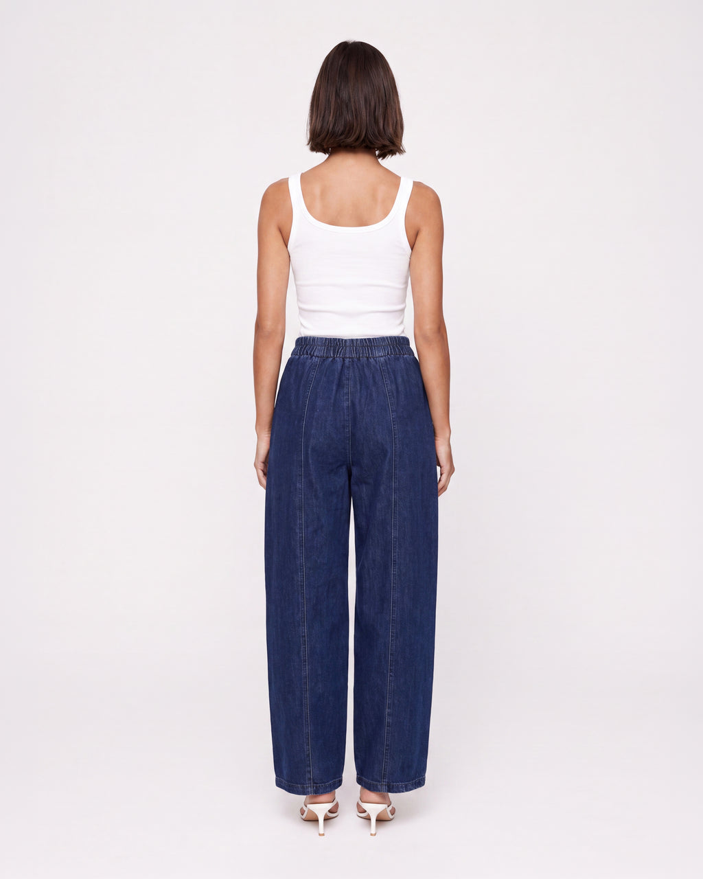 DENIM BARREL LEG PANTS