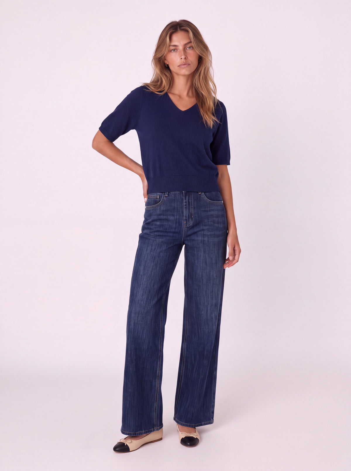 RELAXED-FIT V-NECK SWEATER