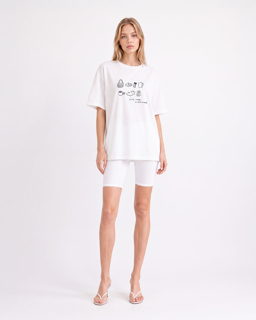 BAKERY SKETCH OVERSIZED GRAPHIC T-SHIRT