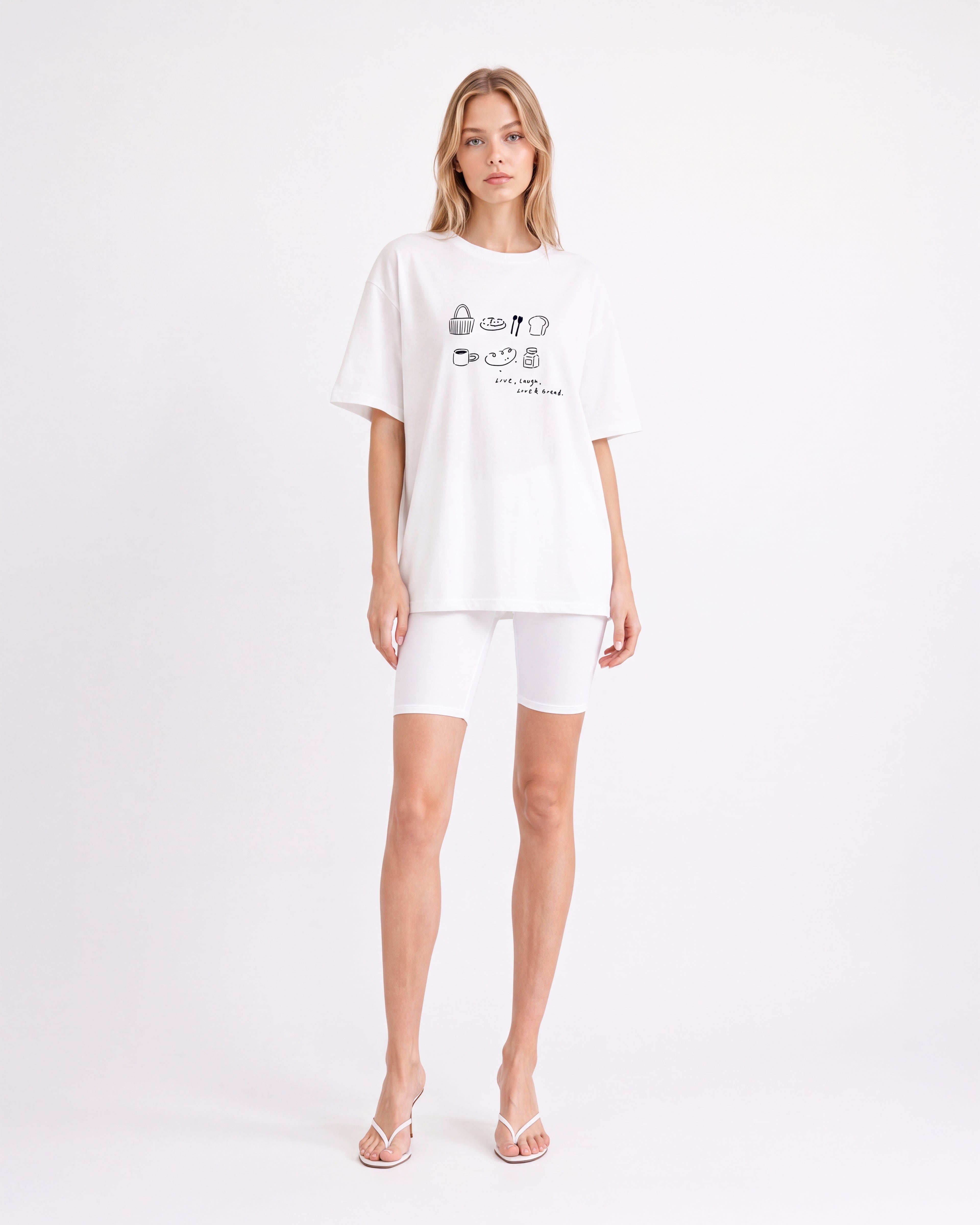 BAKERY SKETCH OVERSIZED GRAPHIC T-SHIRT