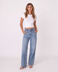 LIGHT BLUE STRAIGHT-LEG JEANS