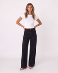 BLACK WIDE-LEG JEANS