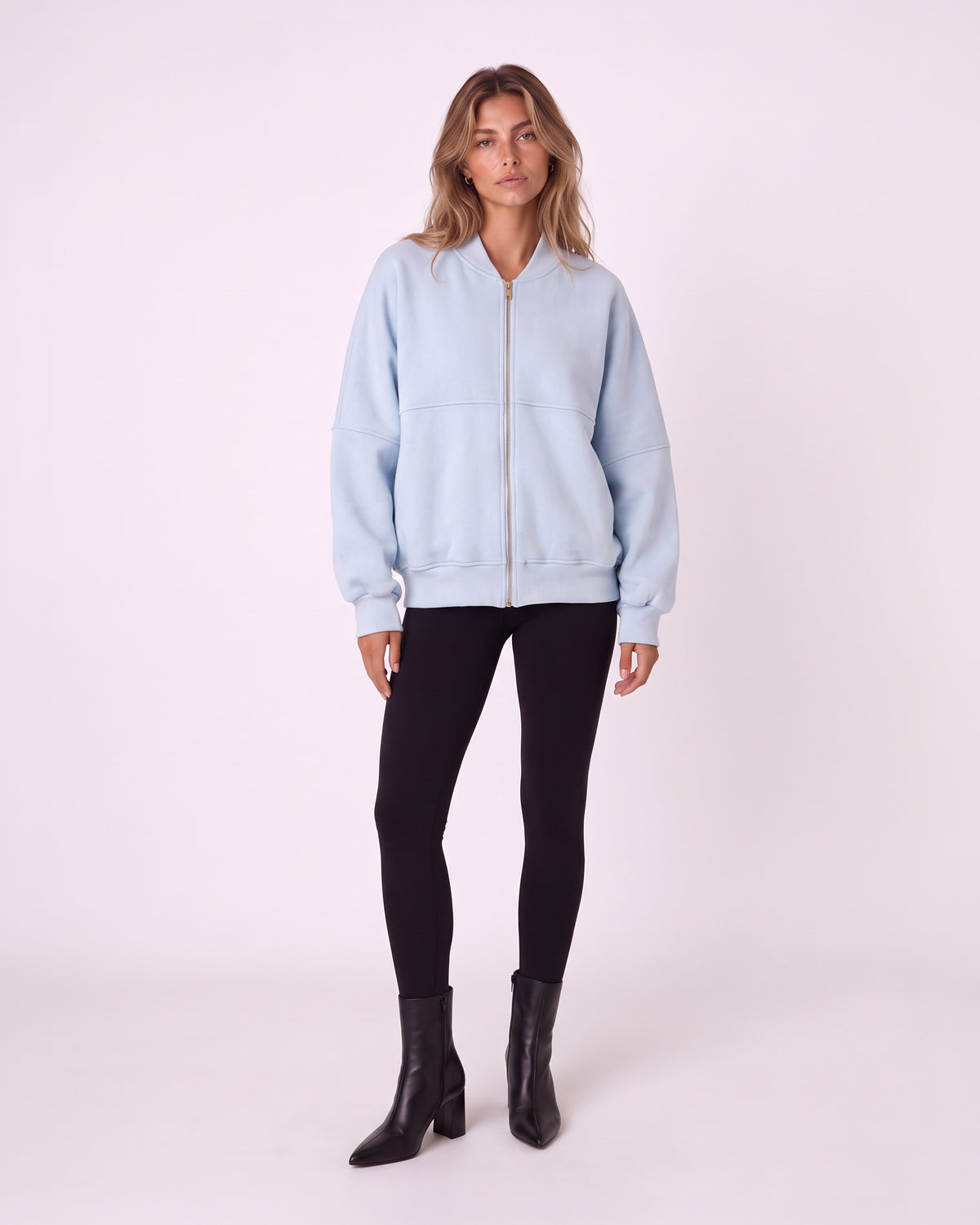 OVERSIZED ZIP-UP BOMBER JACKET