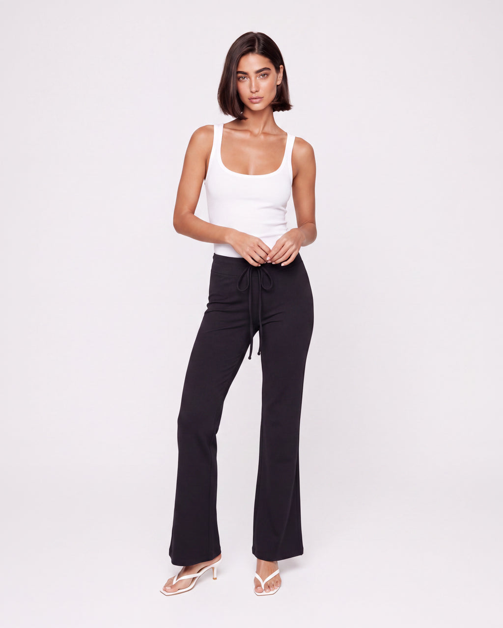 DRAWSTRING STRAIGHT LEG PANTS