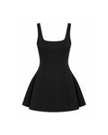 SCULPTED FLARE MINI DRESS