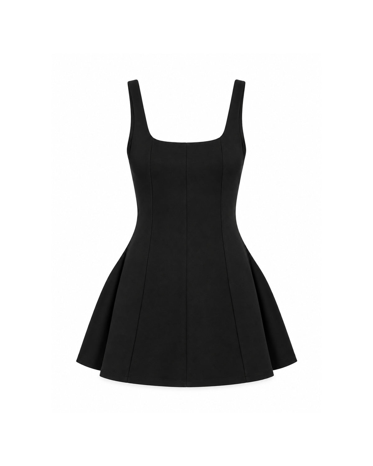 SCULPTED FLARE MINI DRESS