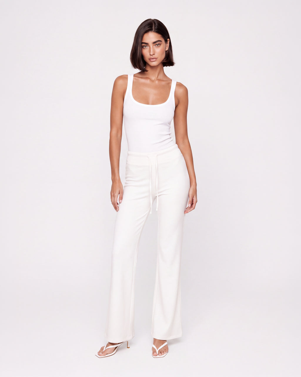 DRAWSTRING STRAIGHT LEG PANTS