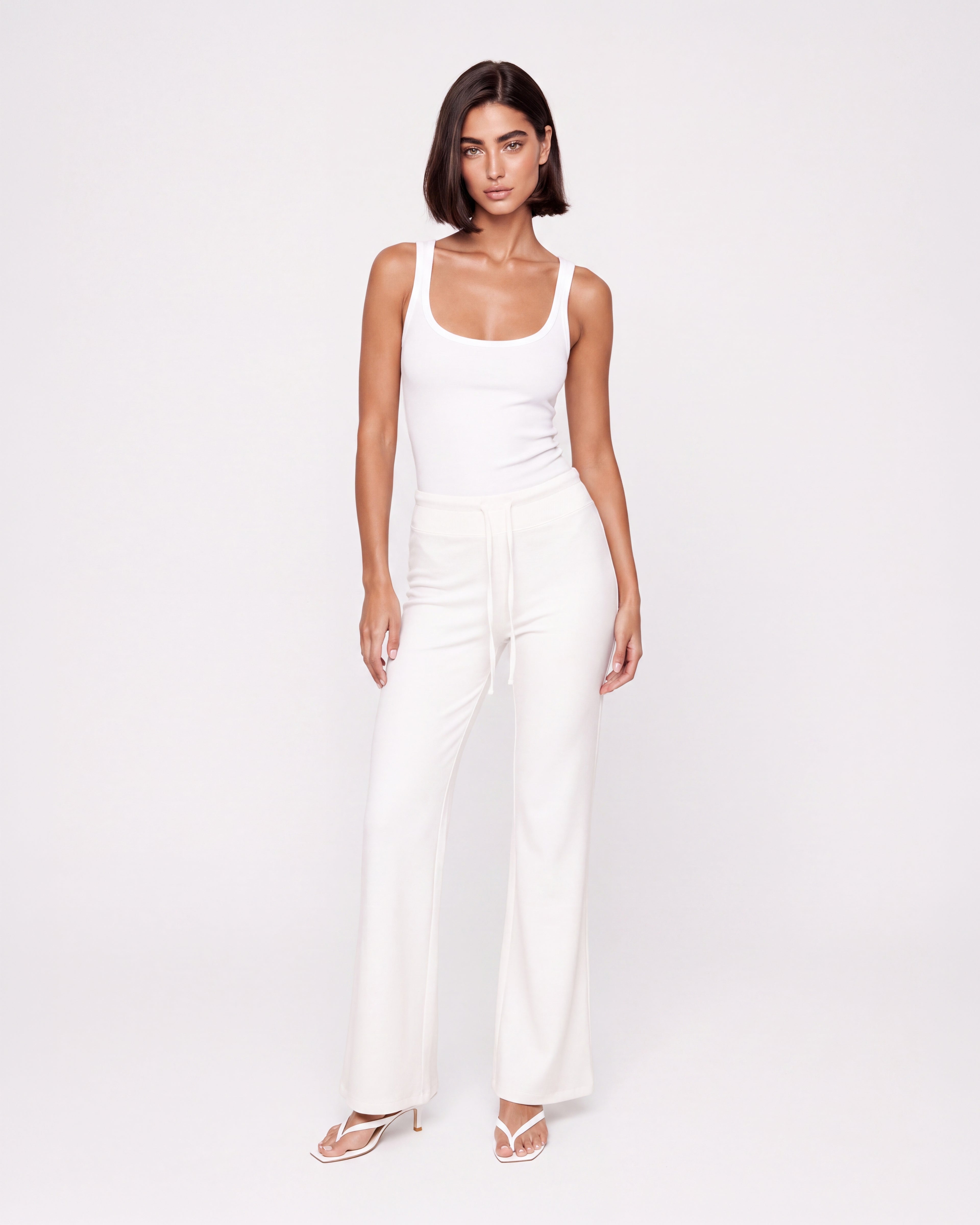 DRAWSTRING STRAIGHT LEG PANTS