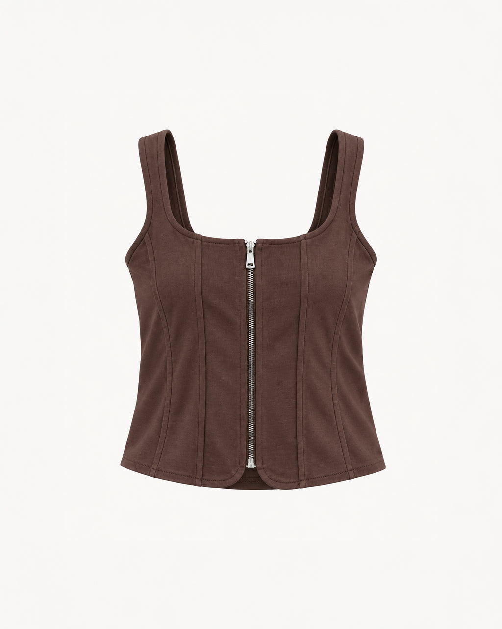 CORSET-STYLE ZIP-UP TOP
