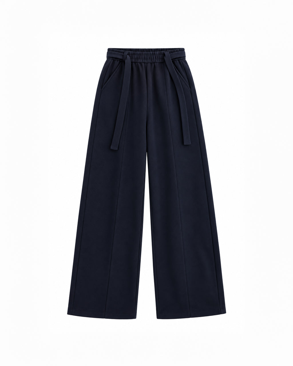 WIDE-LEG SWEATPANTS WITH TIE BELT