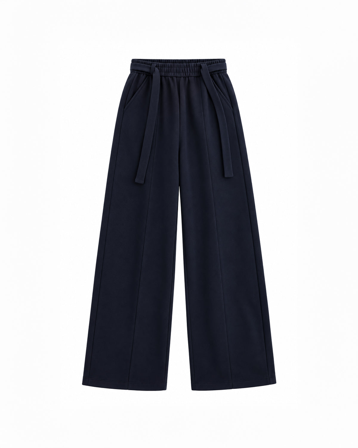 WIDE-LEG SWEATPANTS WITH TIE BELT