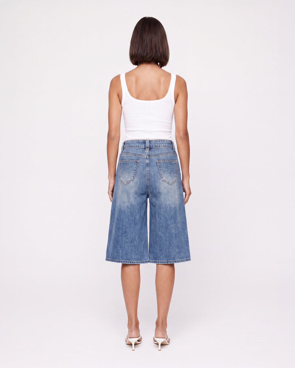DENIM CULOTTE PANTS