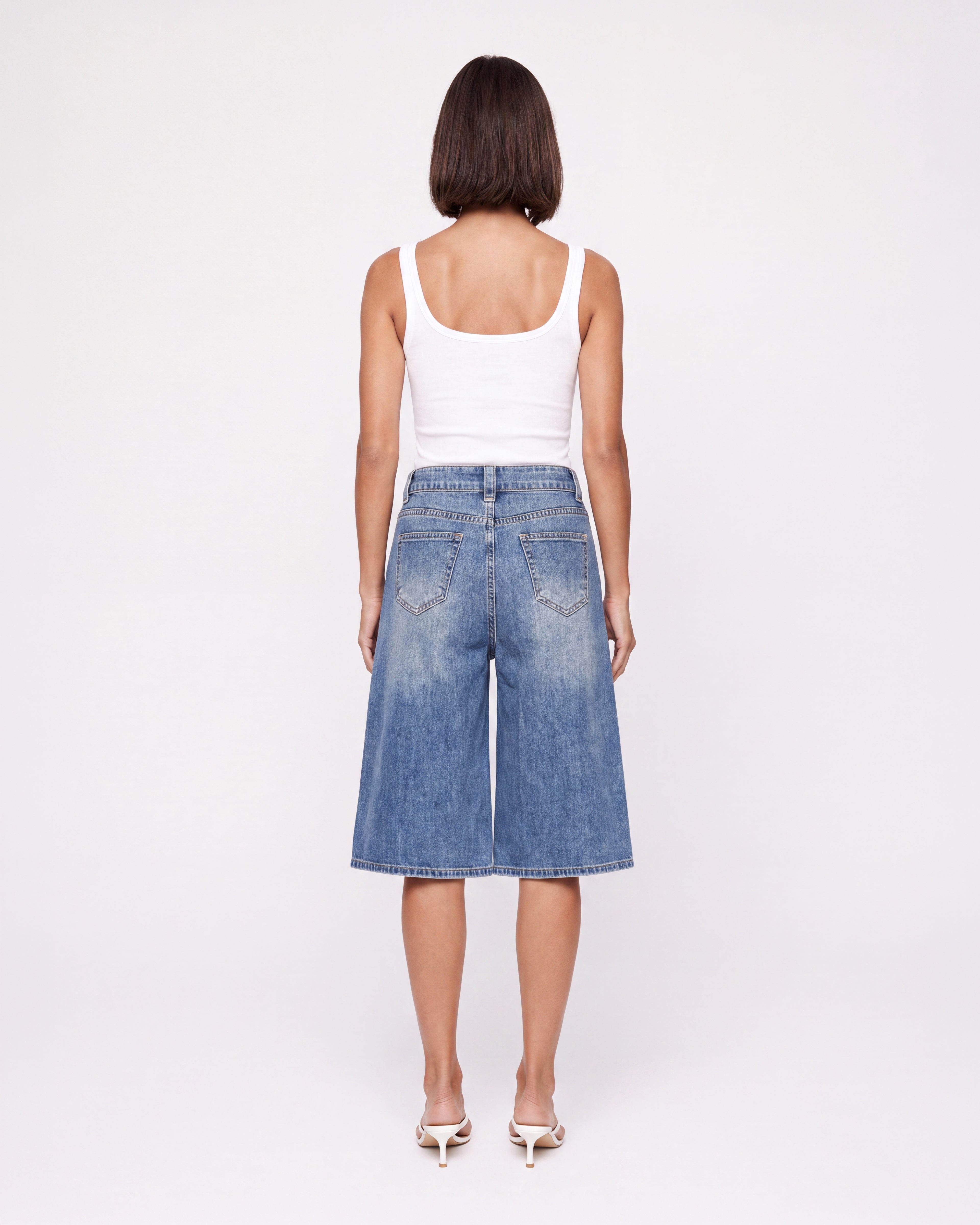 DENIM CULOTTE PANTS