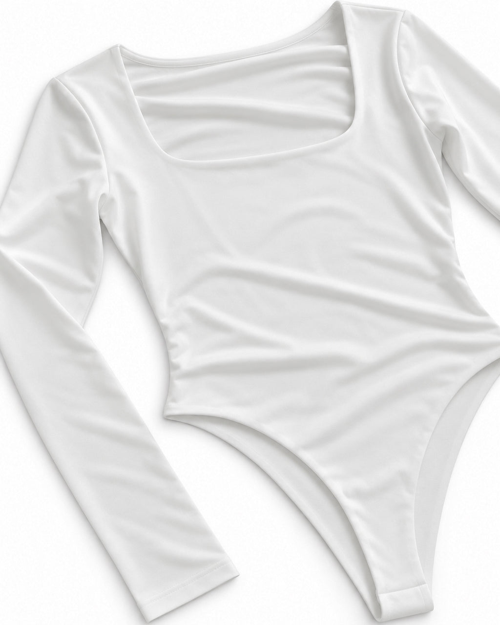 FITTED SQUARE-NECK BODYSUIT