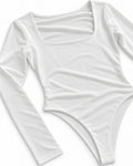 FITTED SQUARE-NECK BODYSUIT