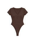 FITTED V-NECK BODYSUIT