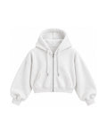 CROPPED ZIP-UP HOODIE