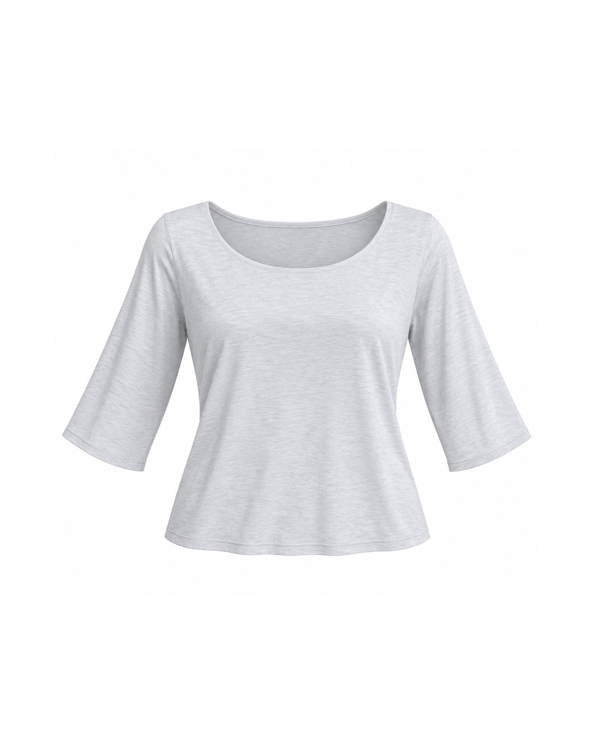 BOAT NECK THREE-QUARTER SLEEVE TOP